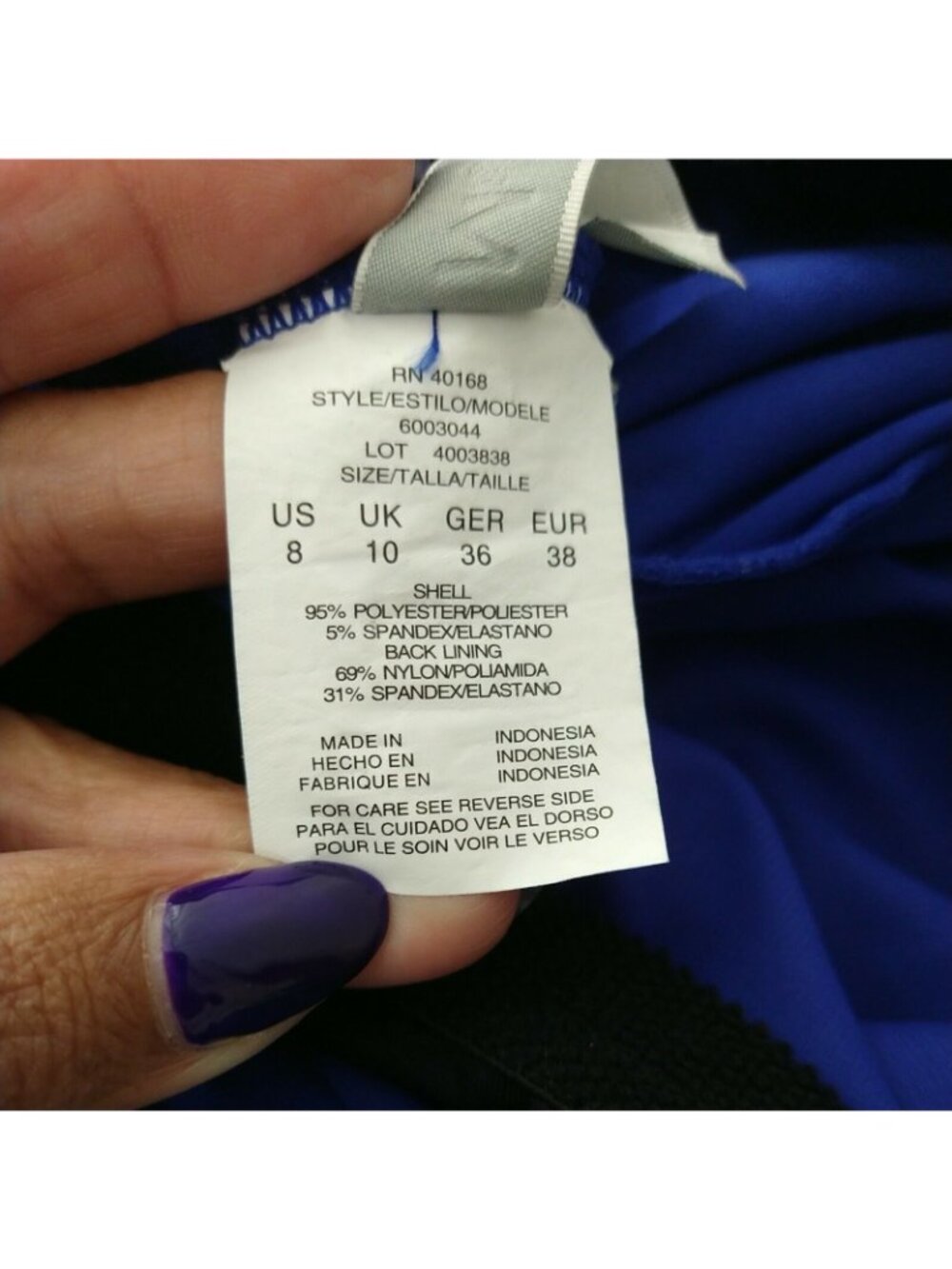 MagicSuit Layered Tankini Swim Top Women Size 8 Blue Padded V-Neck Vacation - Picture 6 of 8